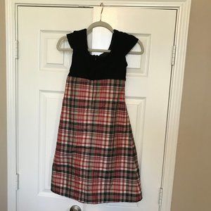 Beautiful Velvet top/ Checkered bottom Dress
